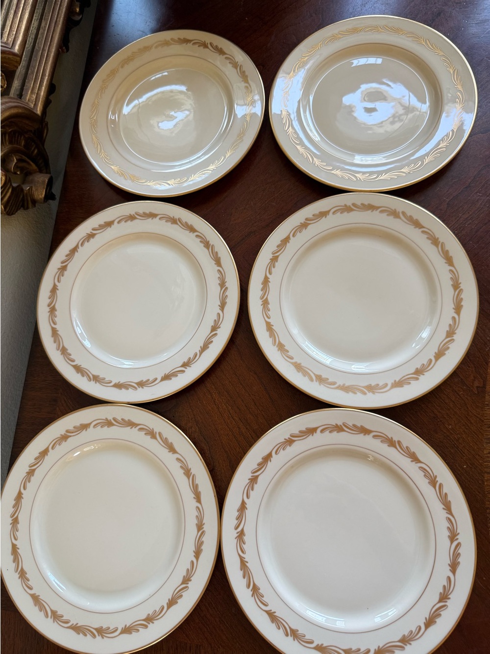 Vintage Franciscan Gold Arcadia dinner plate set of 6